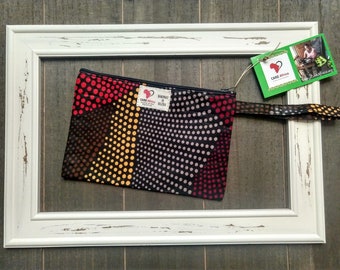 Zipper Pouches: Single Pocket Wallet - African Ankara with Wristlet