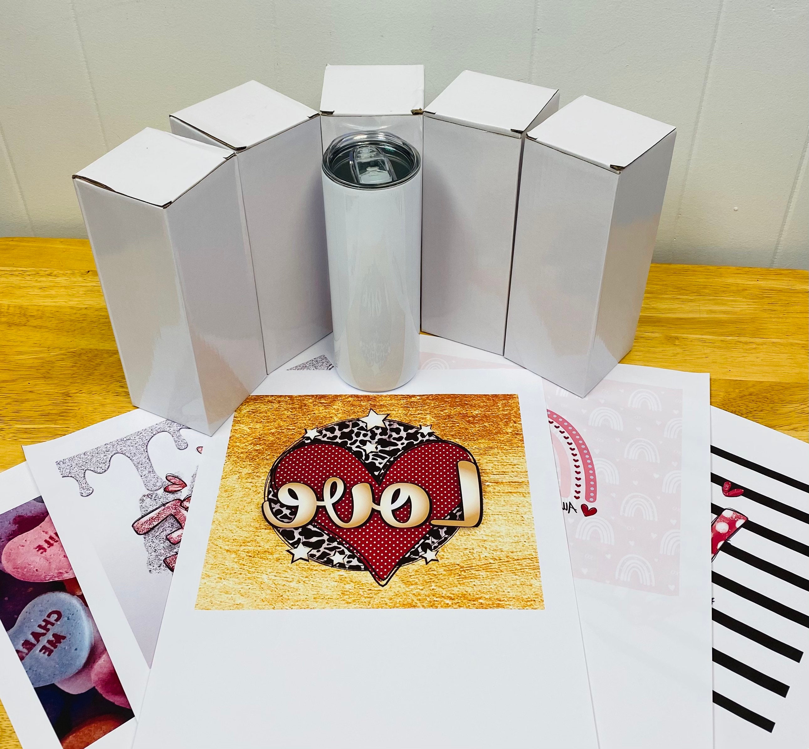 Sublimation Beginner Kit Sublimation Skinny Tumbler 20 ounce Etsy