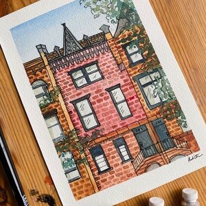 Custom Painting (Hand Painted) Of Your Home, Building, Landscape Based On Your Photograph | Personalised Christmas Painting