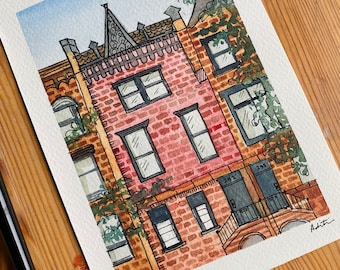 Custom Painting (Hand Painted) Of Your Home, Building, Landscape Based On Your Photograph | Made In The UK | Personalised Christmas Painting