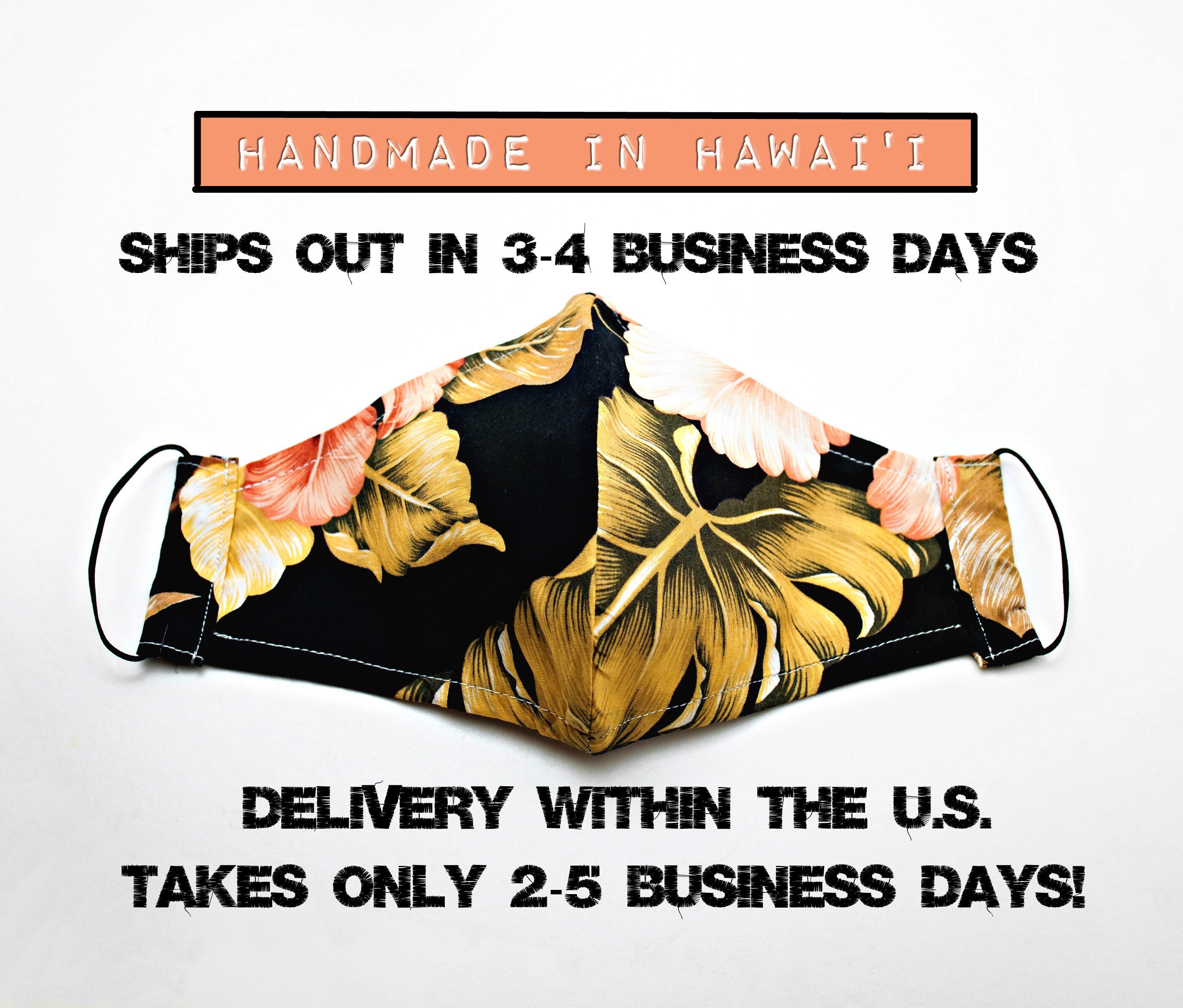 Mask With Filter Pocket, Aloha Print Face Mask, Hawaii Face Mask