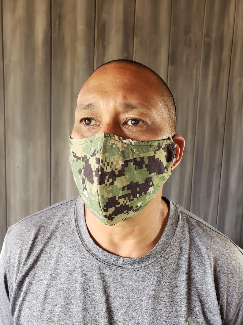 Green Digital Camo Mask NWU Type 3 Camouflage Face Mask Etsy
