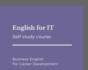 English for IT: Self-Study PDF Workbook |  Notebook for IT Specialists | Tech English Course with Keys | Downloadable Book | Learn English