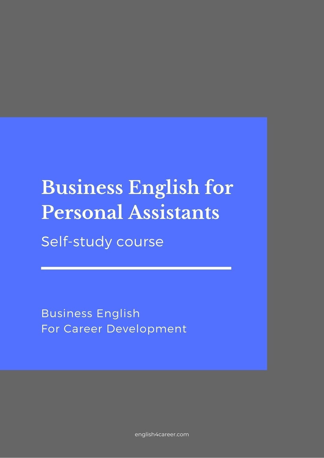 English for Personal Assistants PDF Book | Self-study Downloadable ...