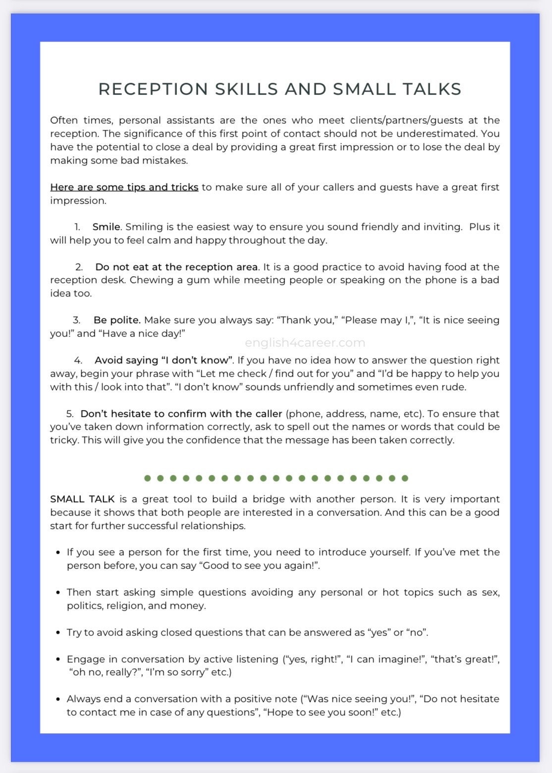 English for Personal Assistants PDF Book | Self-study Downloadable ...
