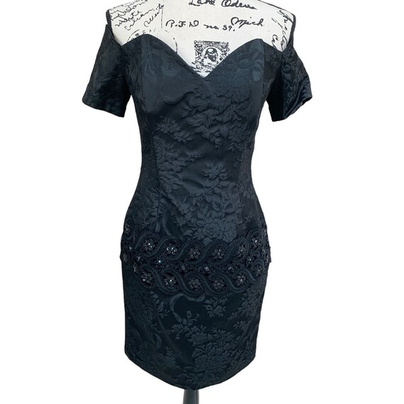 sachin and babi light blue dress Ava Presley 47143 Sequin Mini Dress with Corset Bodice main image 1