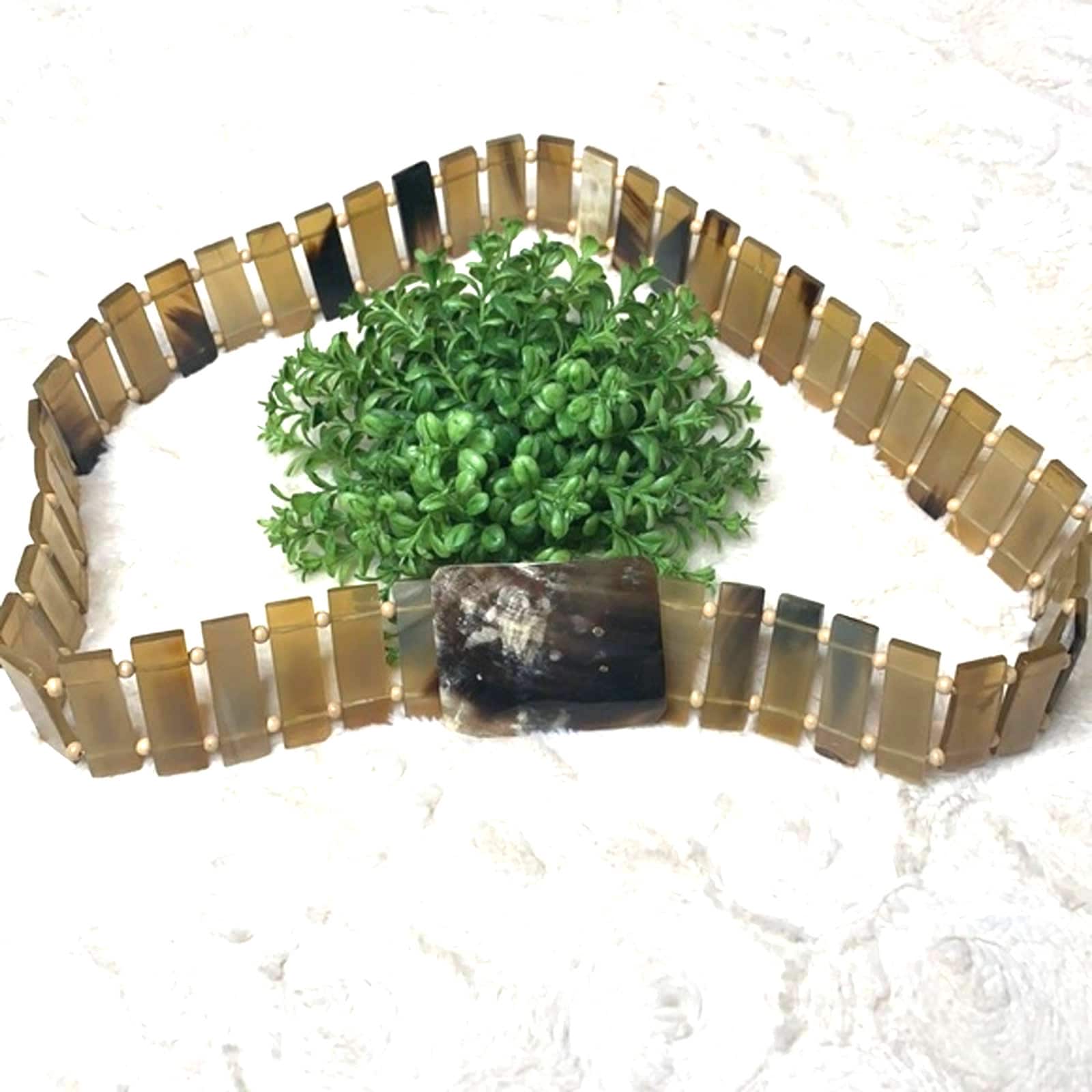 Vtg  70s Tile Hip Belt Bone 36\