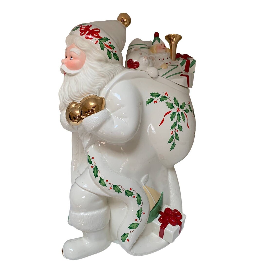 1999 Large Lenox Santa Cookie Jar Etsy
