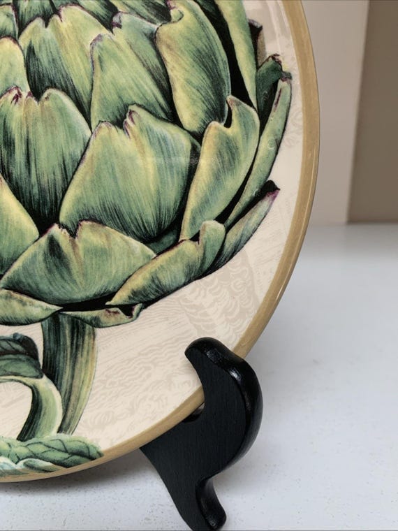 Williams Sonoma Harvest Botanical ARTICHOKE Salad Plate Plate