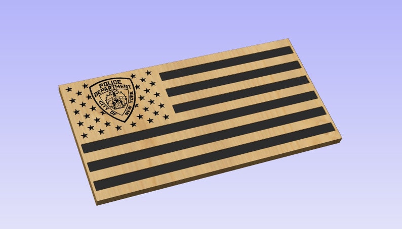 Download NYPD Flag US Flag United States Flag cnc file crv dxf svg ...