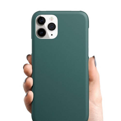Dark Green Phone Case For Iphone 11 12 Xr X Xs Max 6s 7 8 Plus Etsy