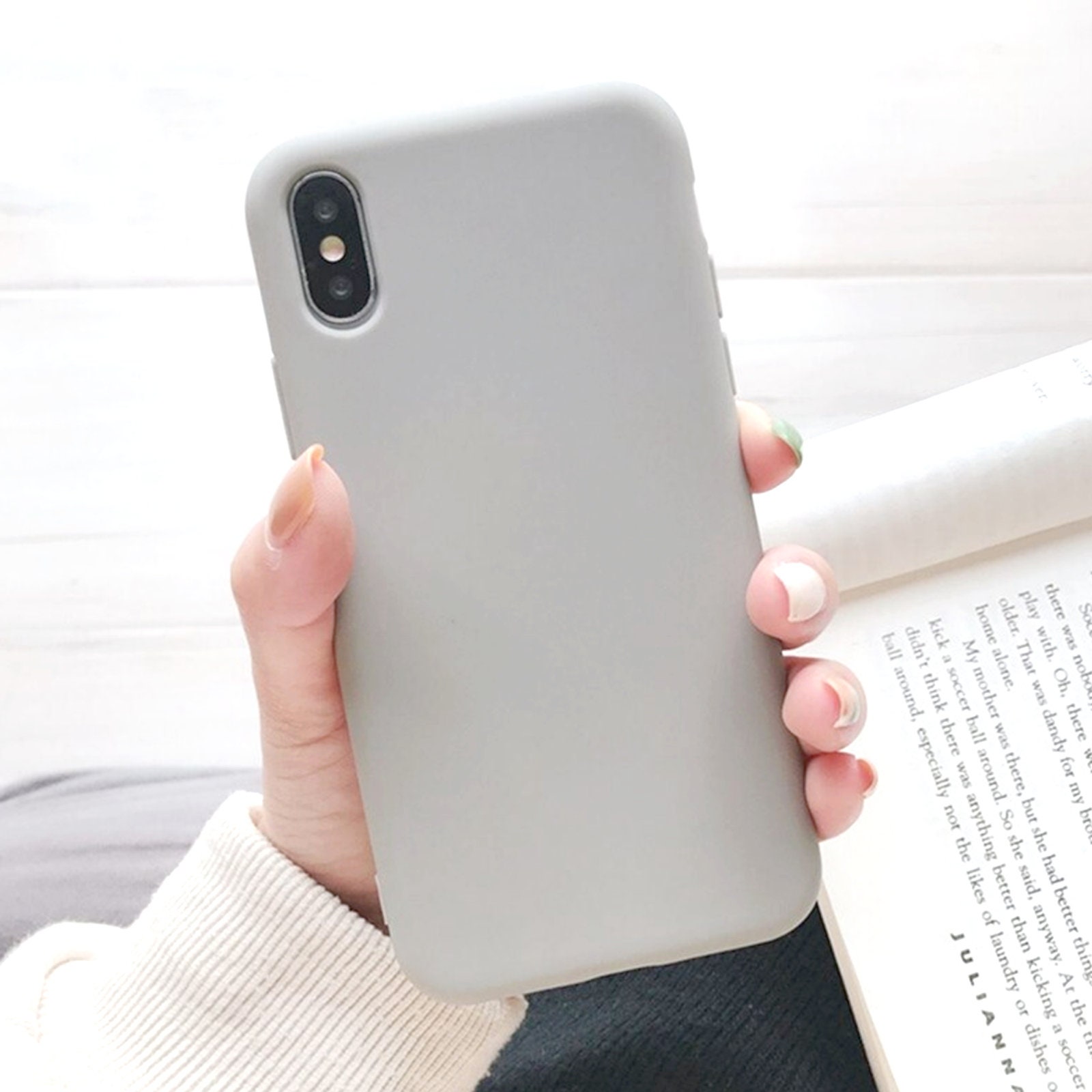 Gray Phone Case for iPhone XR X XS Max 6s 7 8 Plus 11 Pro Max Etsy
