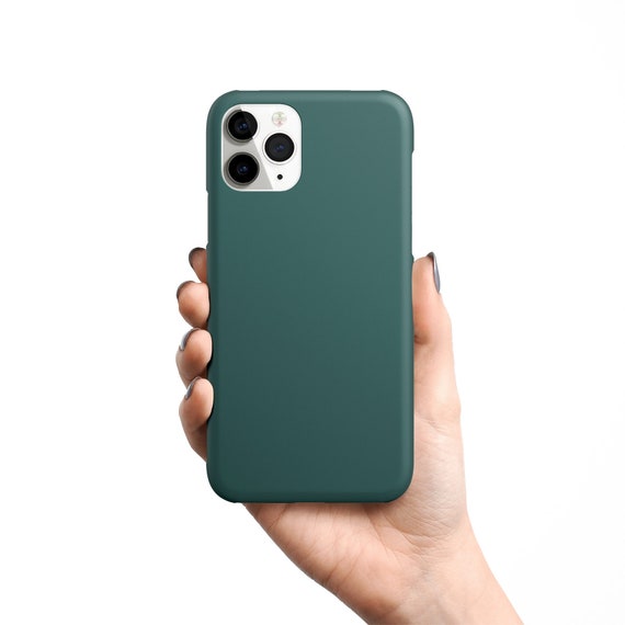 Dark Green Phone Case For Iphone 11 12 Xr X Xs Max 6s 7 8 Plus Etsy