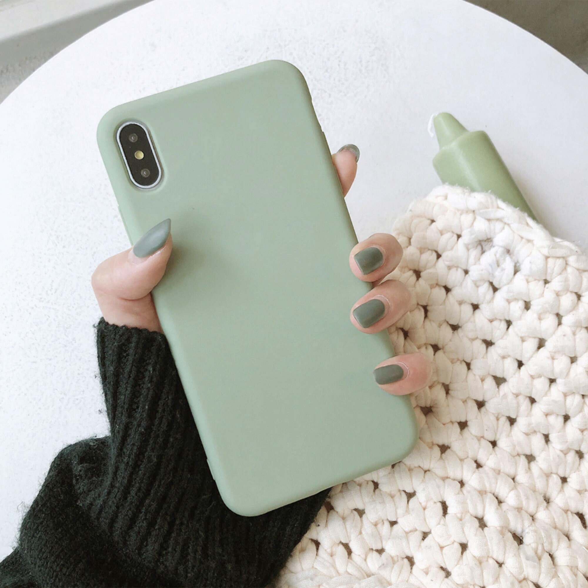Matcha Green Iphone Case for Iphone XR X XS Max 6s 7 8 11 Pro Etsy