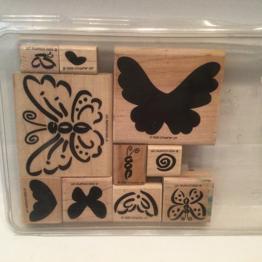 Stampin' Up Rubber Stamp Butterfly Definitely Decorative Etsy