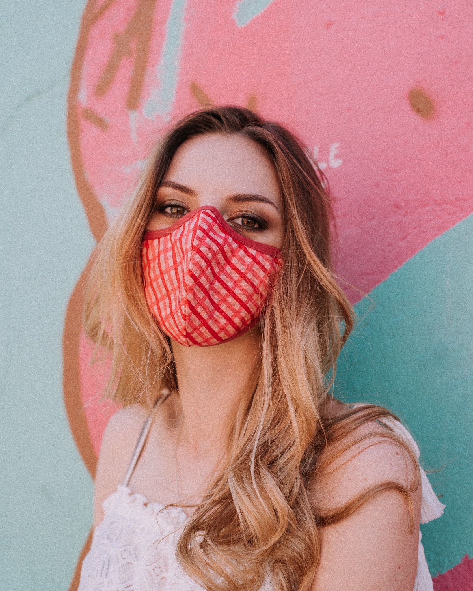 Washable Reusable Cloth Lavavel Pinky Face Mask With An Inside Etsy