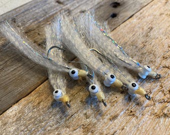 1/2 Dozen (x6) Super Hair Clouser Minnow - Silver Shiner