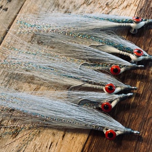 Handmade Clouser Minnows - Silver Shiner (6 pk)