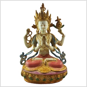 Avalokiteshvara Chenrezig brass colored 34 cm