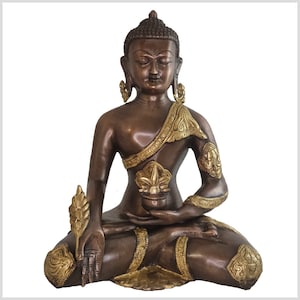 Medicine Buddha 29 cm 6kg brass copper - handmade in Nepal