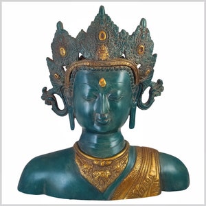 Maitreya – Buddha of the Future Brass blue antique 37,5 cm 10kg