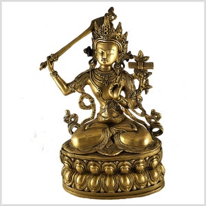 Manjushri - Buddha of Wisdom 36 cm 3.8 kg brass