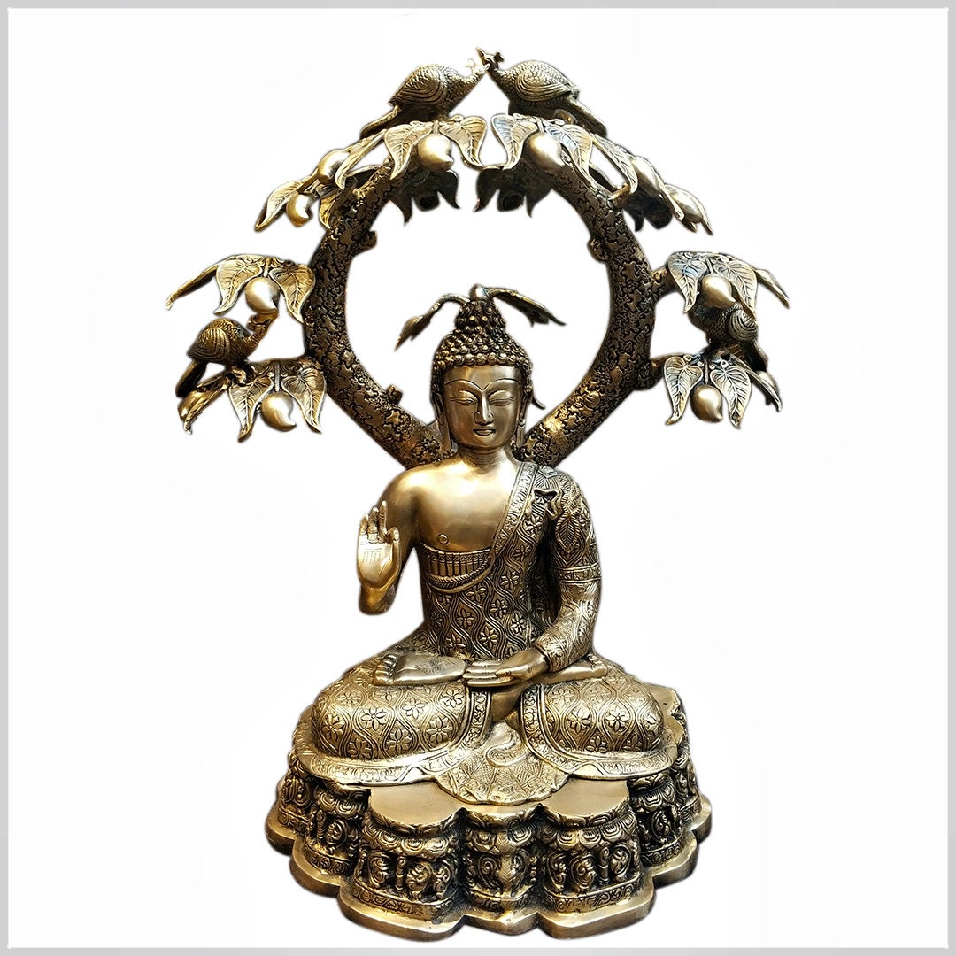 Large Buddha Bodhi Tree 75 Cm 40kg Brass - Etsy