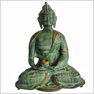 Enlightened Buddha Amitabha 35 cm 5,7kg antique green