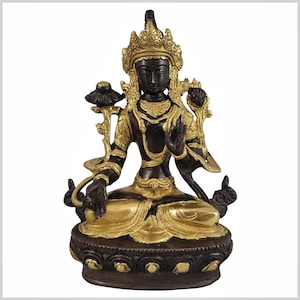 White Tara - Sitatara brass copper-plated 20 cm