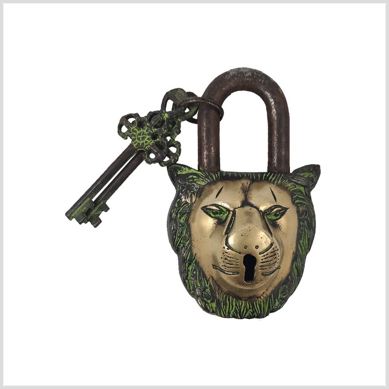 Chest Lock Padlock Various Animals Brass From India Etsy
