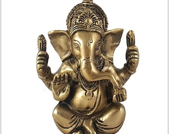 Seigneur Ganesha laiton 11,5cm 760g