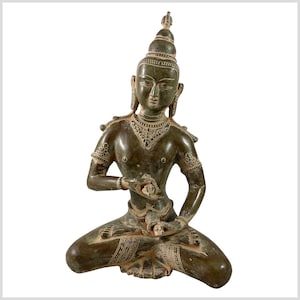 Vajrasattva Dorje Sempa Dorsem brass green-brown antique 33,5 cm 4,5kg