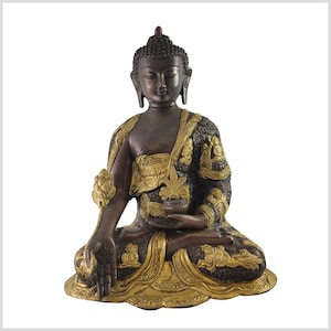 Medicine Buddha Bhaisajyaguru Brass Copper 29cm 6kg