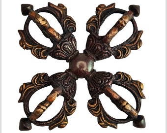 Double Dorje Vajra Dorje 15 cm 500g red gold