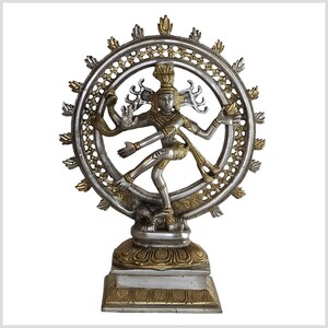 Shiva Nataraja brass silver plated 29 cm 2.9kg - handmade