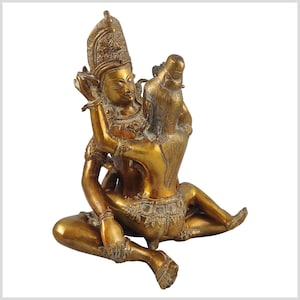 Buddha Shakti Samantabhadra YabYum antique gold 26 cm 6kg