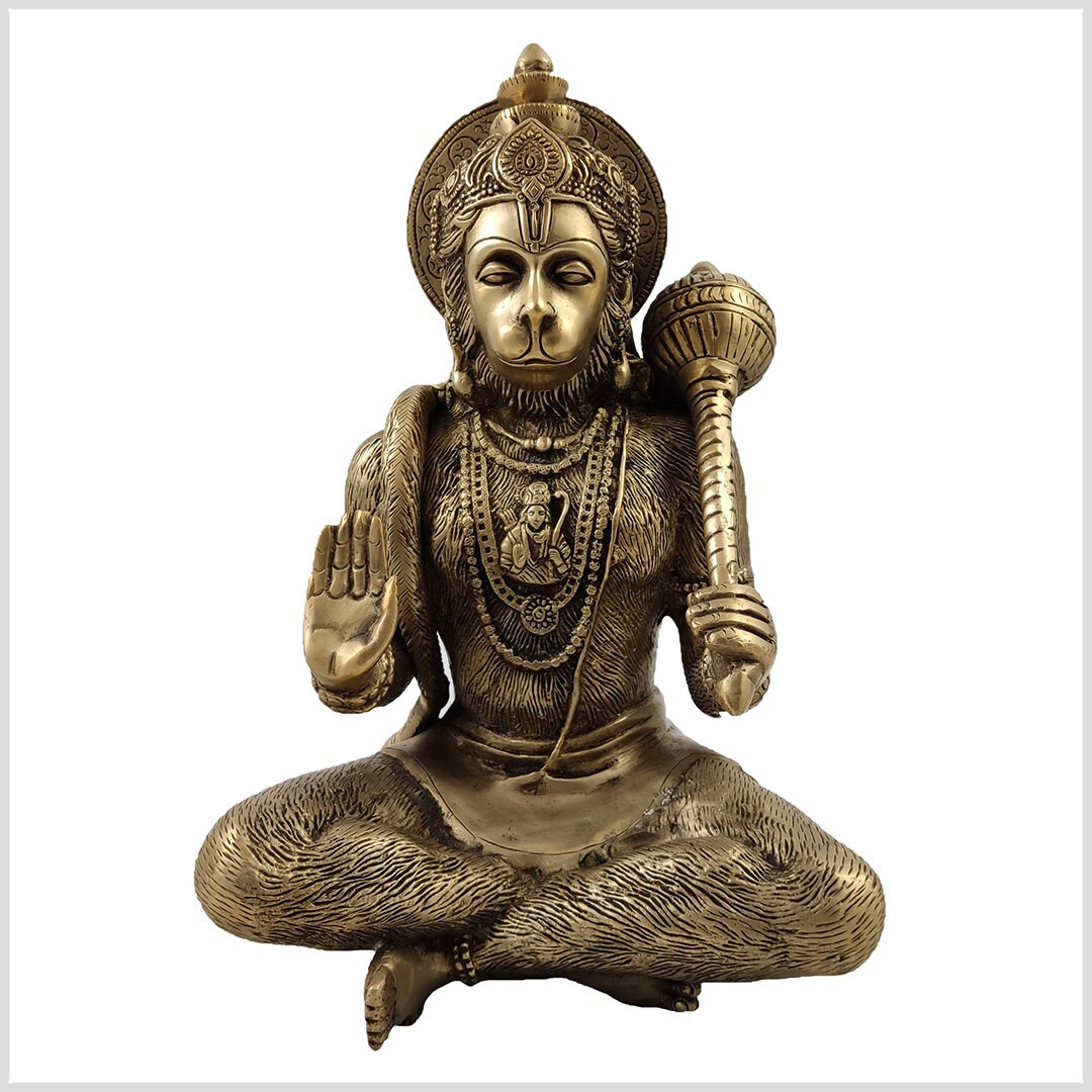Monkey Rama Hanuman 29 Cm 5 Kg Brass Monkey God Monkey Rama Krishna Hinduism ...