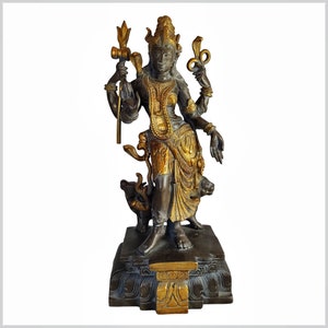 Ardhanarishvara (Shiva & Parvati) brown gold 46 cm 9.6kg