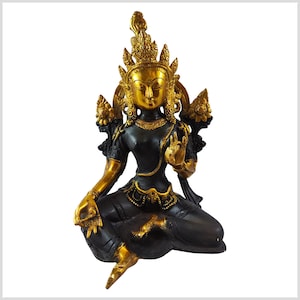Green Tara statue 26.5 cm 3.3kg brass brown gold