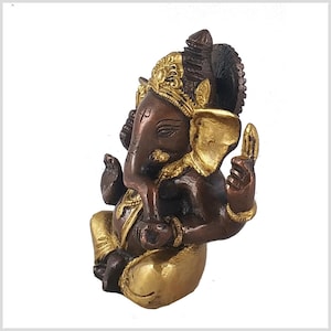 Lord Ganesha Messing 11,5cm 760g Handarbeit *viele verschiedene Farben* Bild 4