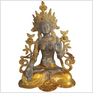 White Tara Statue Sitatara Brass 39 cm 6.3kg