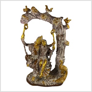 Wonderful Krishna & Radha statue on the swing 55 cm 17kg - UNIQUE PIECE WORLDWIDE