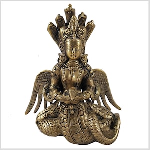 Nag Kanya Naga Nagini Schlangengöttin Messing 20cm 3kg