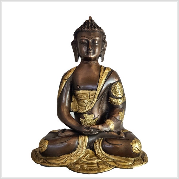Buddha der Erleuchtung und Meditation Messing 25cm 3kg