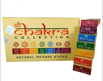 Varillas de incienso premium Comercio justo Chakra Yoga Meditación Consagración No NagChampa