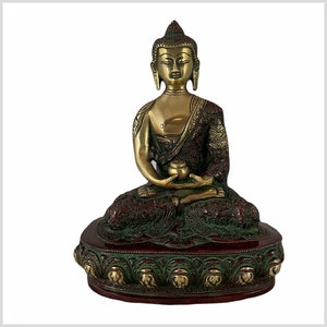 Illuminated Buddha Brass Rose Gold 23.5 cm
