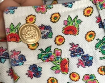 Vintage Gianni Versace floral jeans