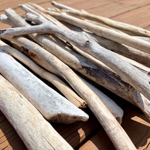 Natural Driftwood Bundles | Freshwater Driftwood | Wood for Crafting | Beach House Decor | Brown Gray White Driftwood | Various Sizes image 2