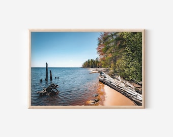 Lake Superior Fine Art Print | Great Lakes Photography | Tahquamenon Bay | Michigan Landscape Photo | Lake House Wall Decor