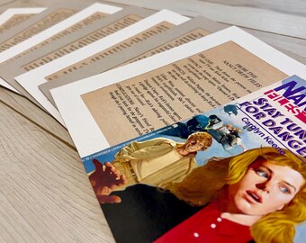Nancy Drew Files Blank Card | Stay Tuned For Danger | Upcycled Book Card